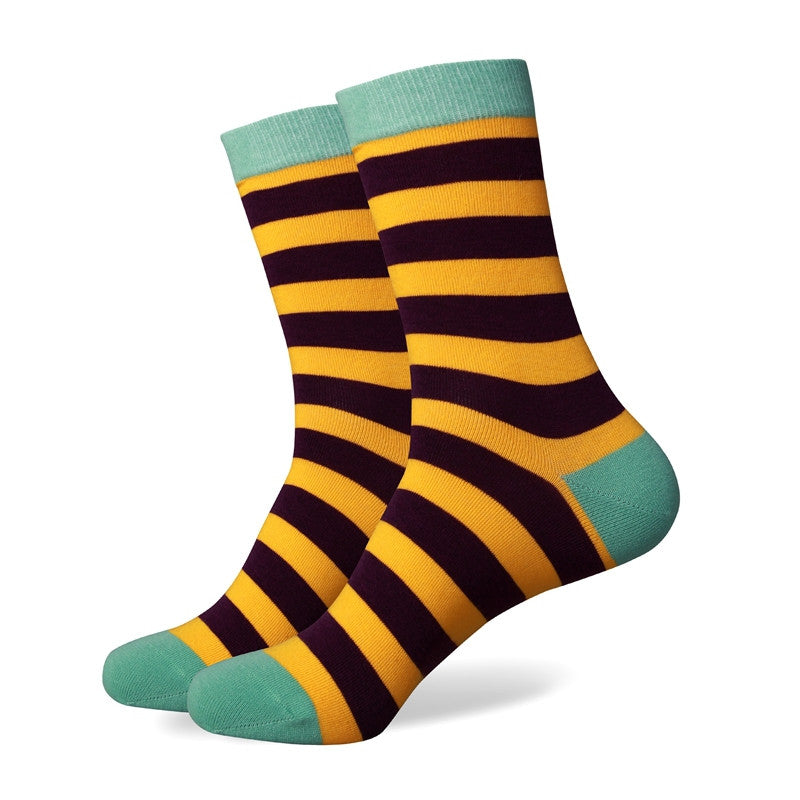 Orange Brown Thick Striped Socks