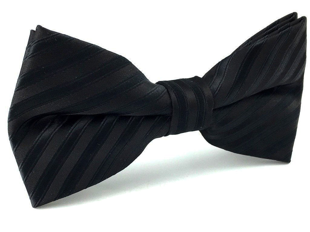 black wedding bow ties
