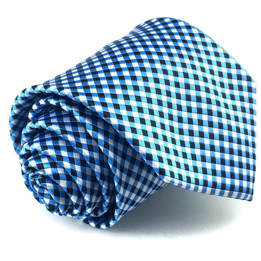 Mens Blue Checks Necktie