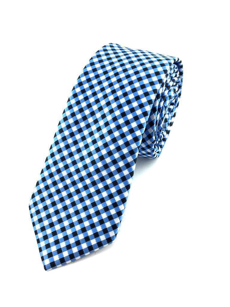 checkered slim tie
