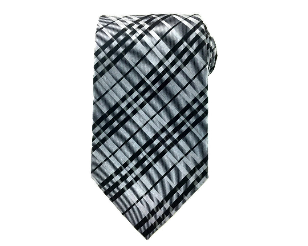 grey check neckties