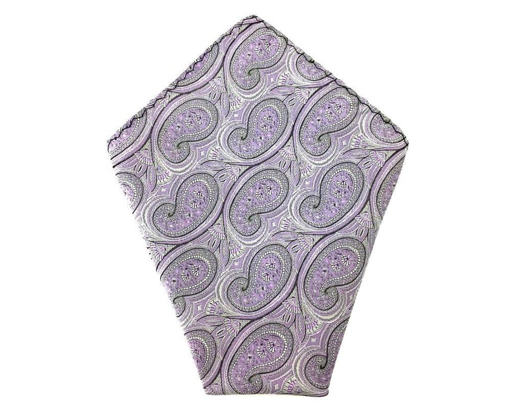 violet paisley pocket square