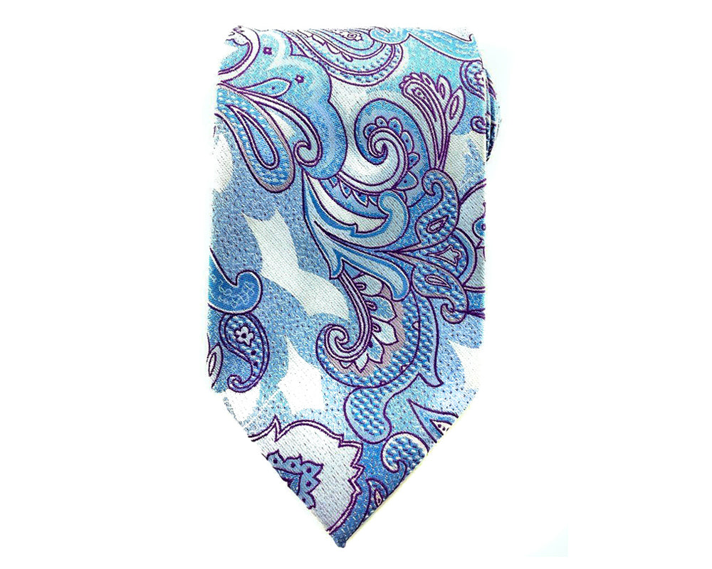 mens blue paisley tie