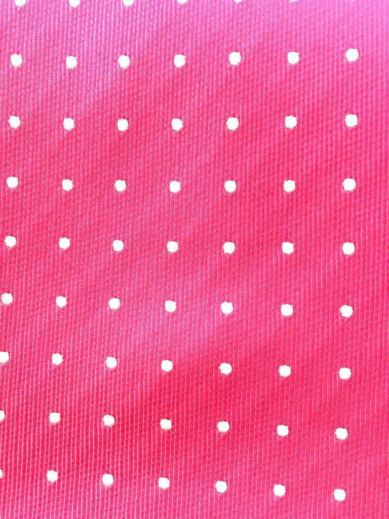 white dots in pink swatch