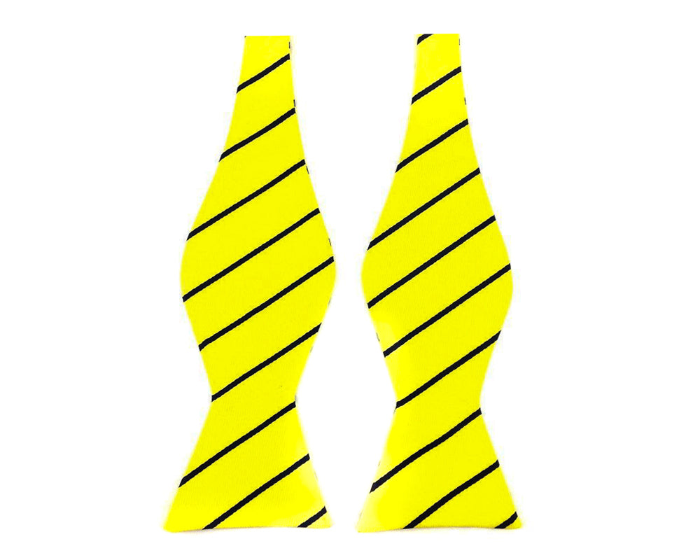 yellow stripe self bowties