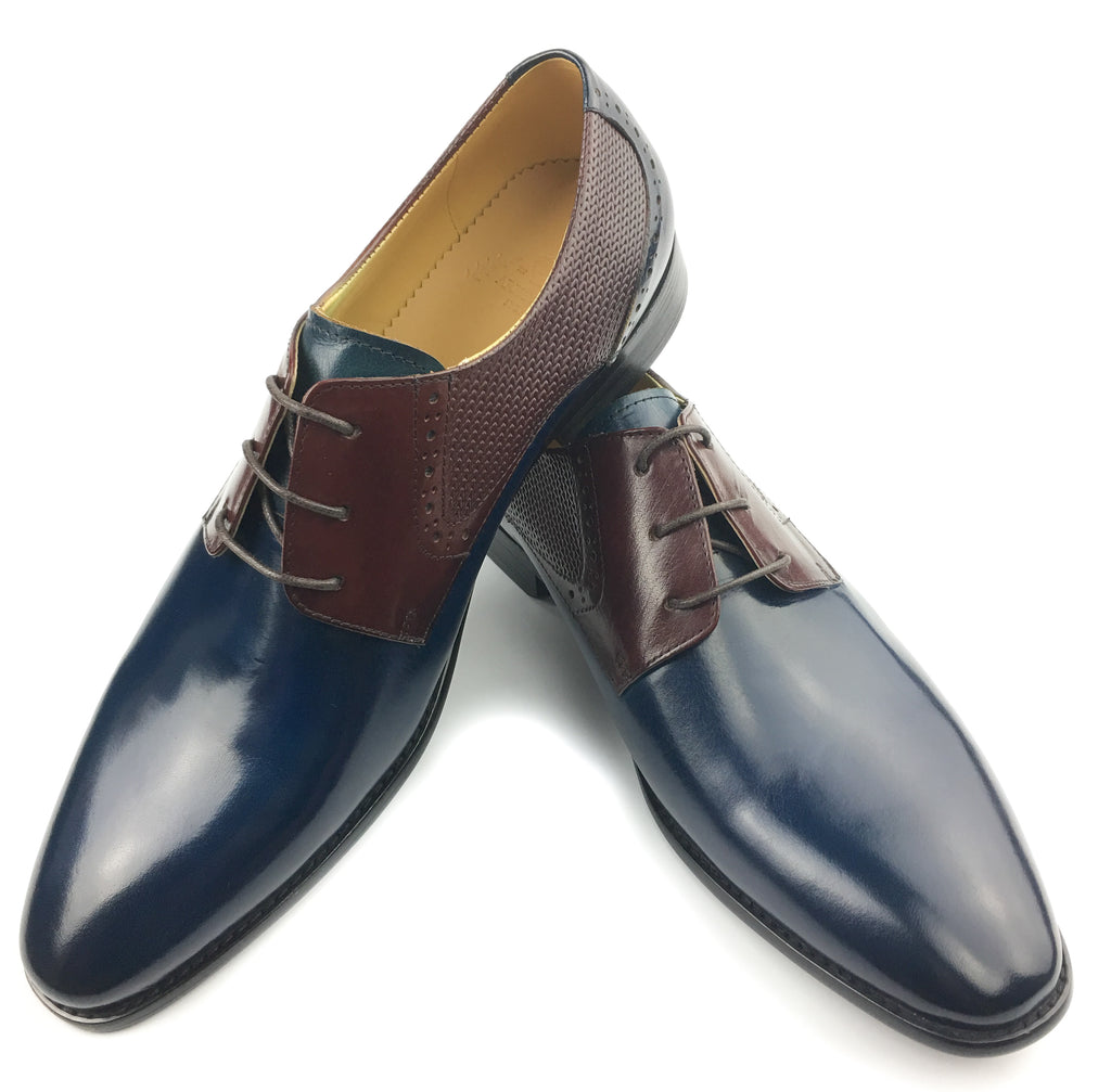 Plain Toed Derby - Navy Blue