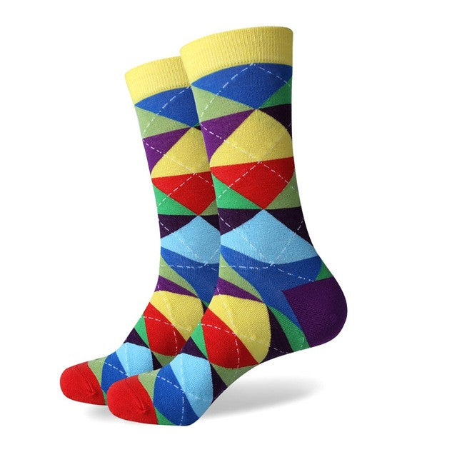 Multi Coloured Argyle Socks