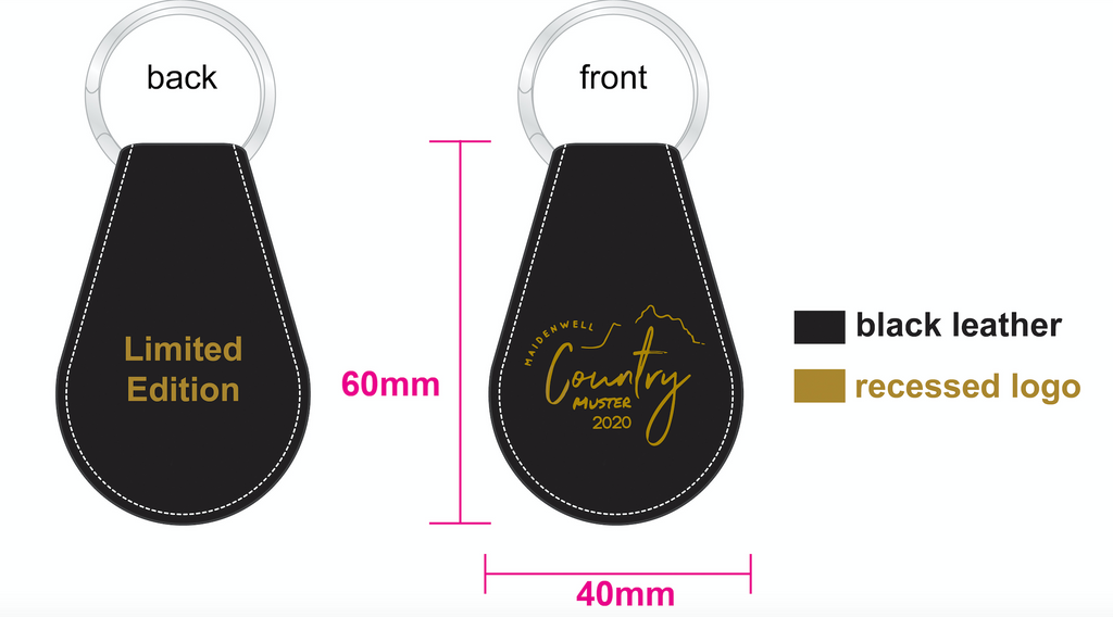 50 Custom Embossed Leather Keyrings for Robyn