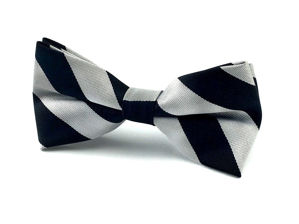 gray stripes bowtie