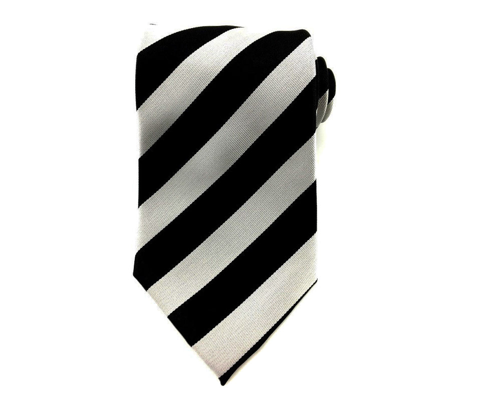 Black Gray Stripe Necktie