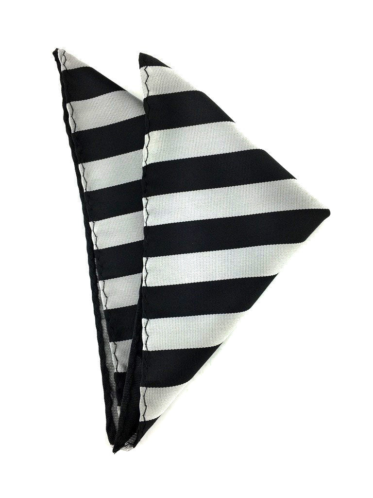 black stripe pocket square
