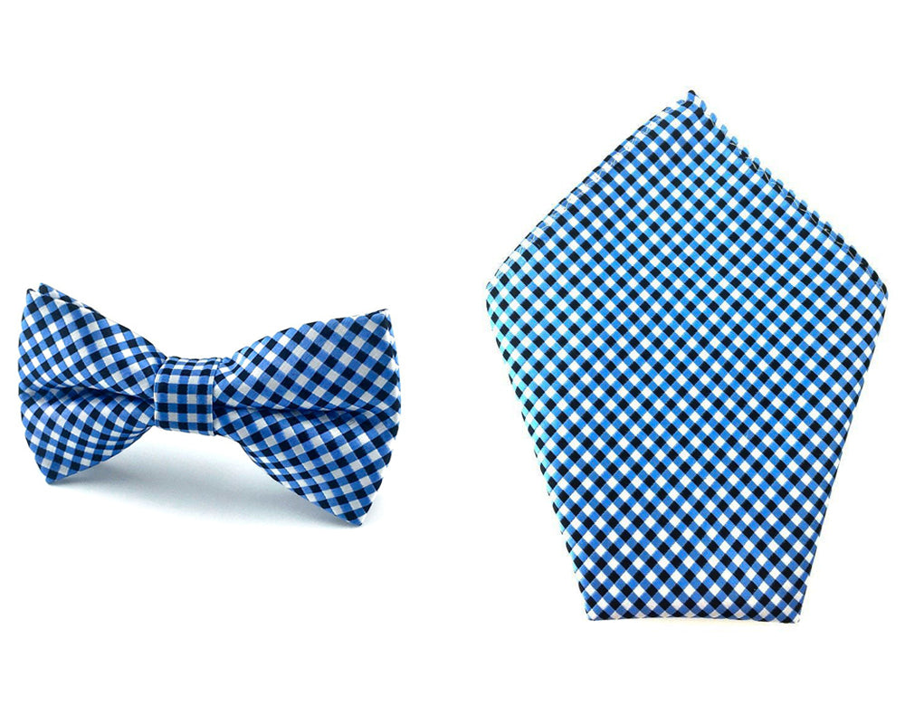 check bowtie pocket square