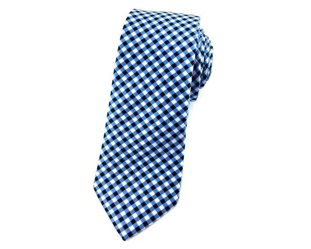 checkered slim ties