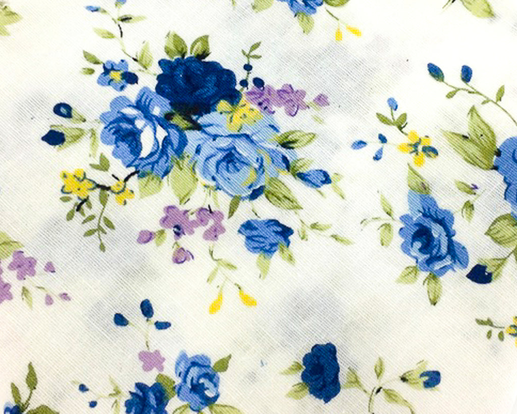 cotton blue floral swatch