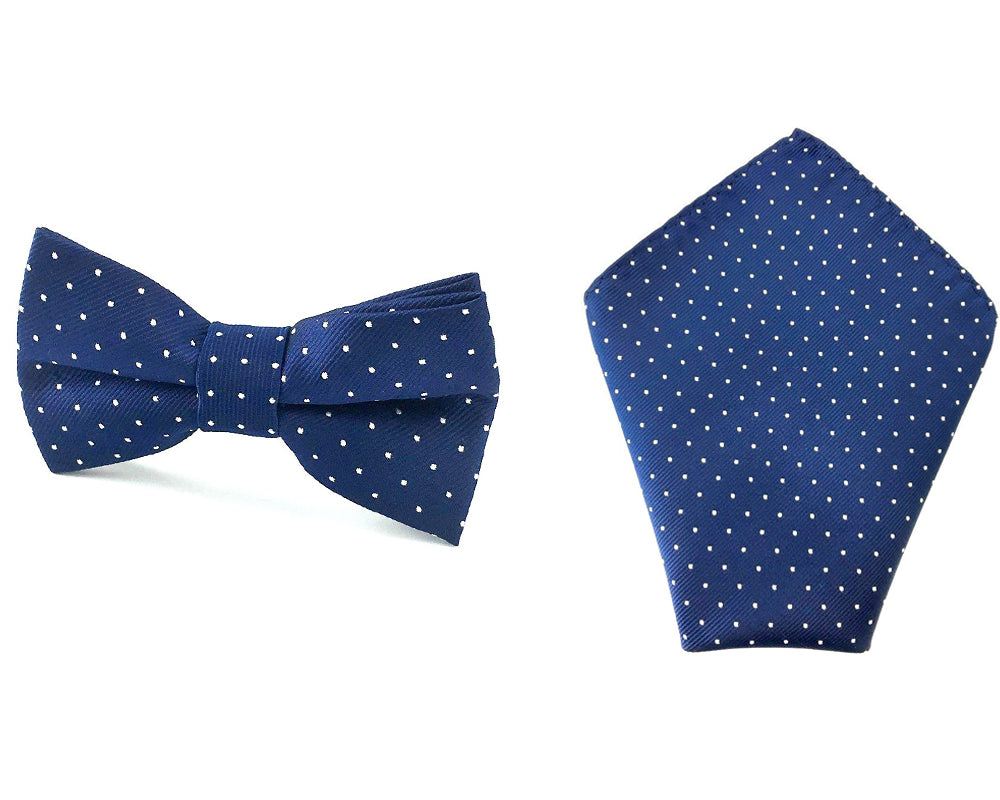 Polka dot bow tie and pocket square clearance