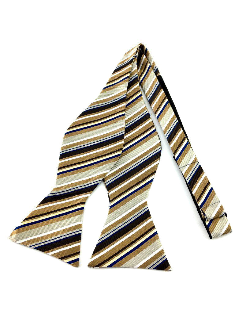 self tied stripe bowtie