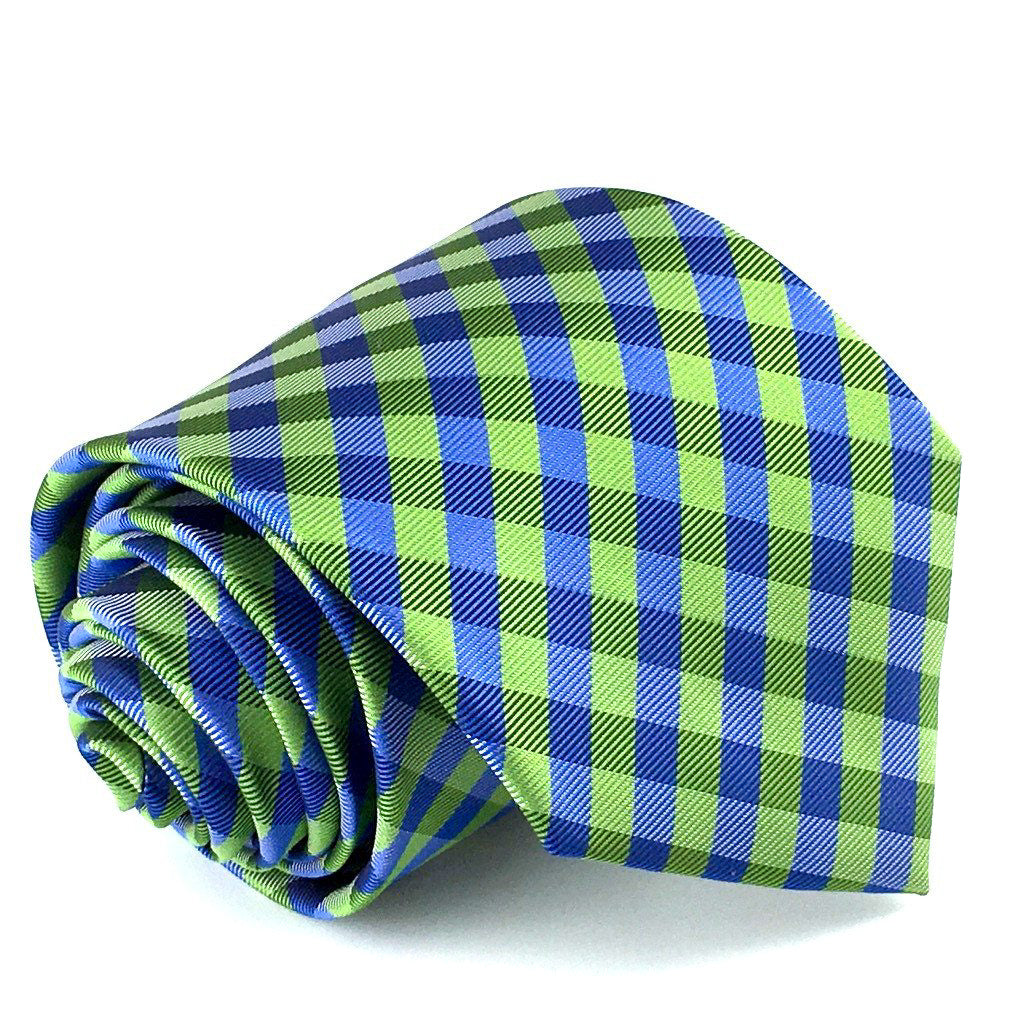 blue checkered neckties