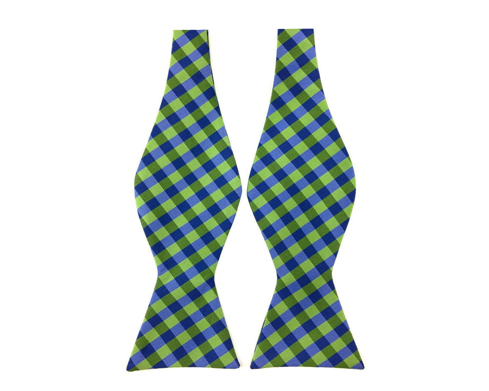 gingham self bowtie