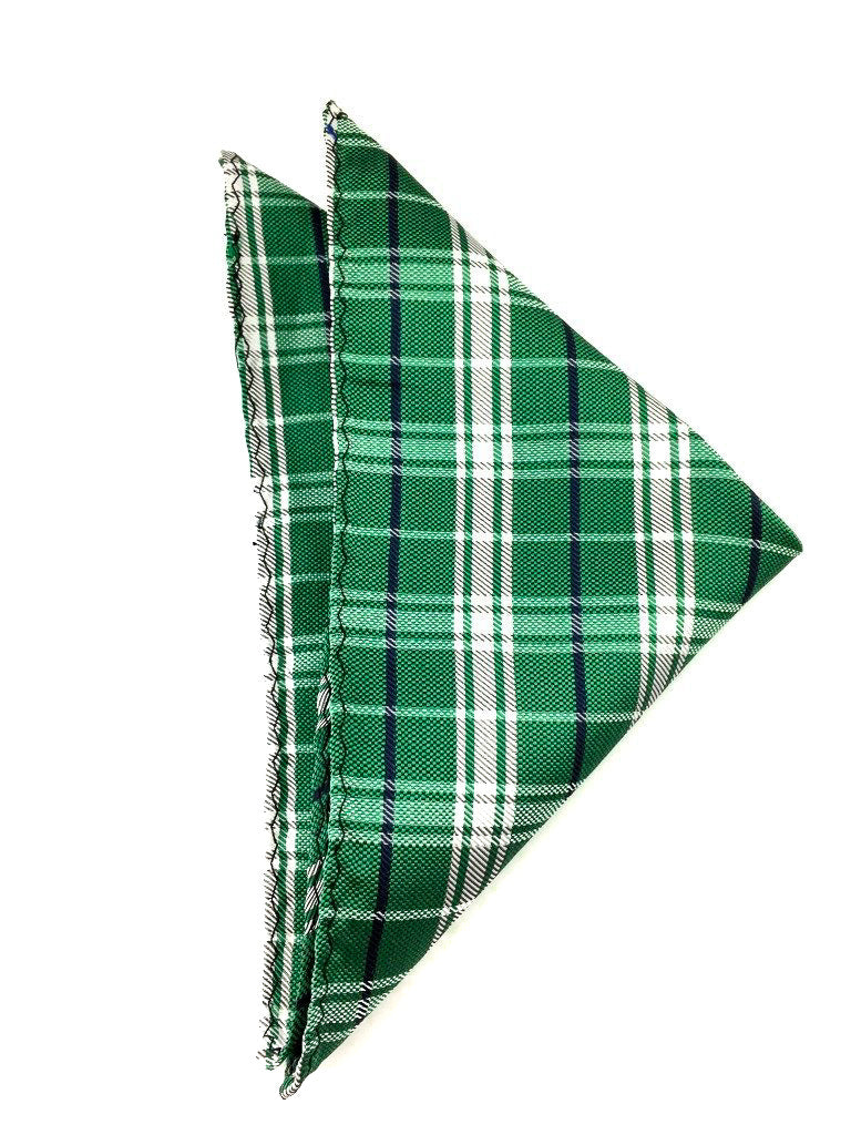 green plaid wedding hanky