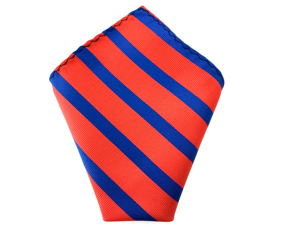 blue stripe pocket square