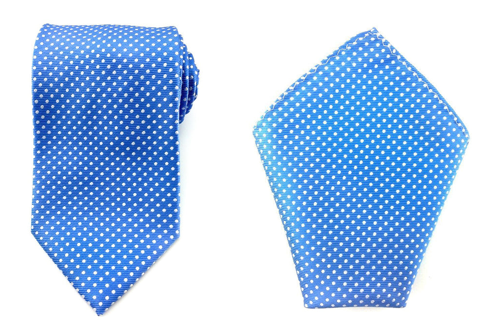 polka necktie pocket square set
