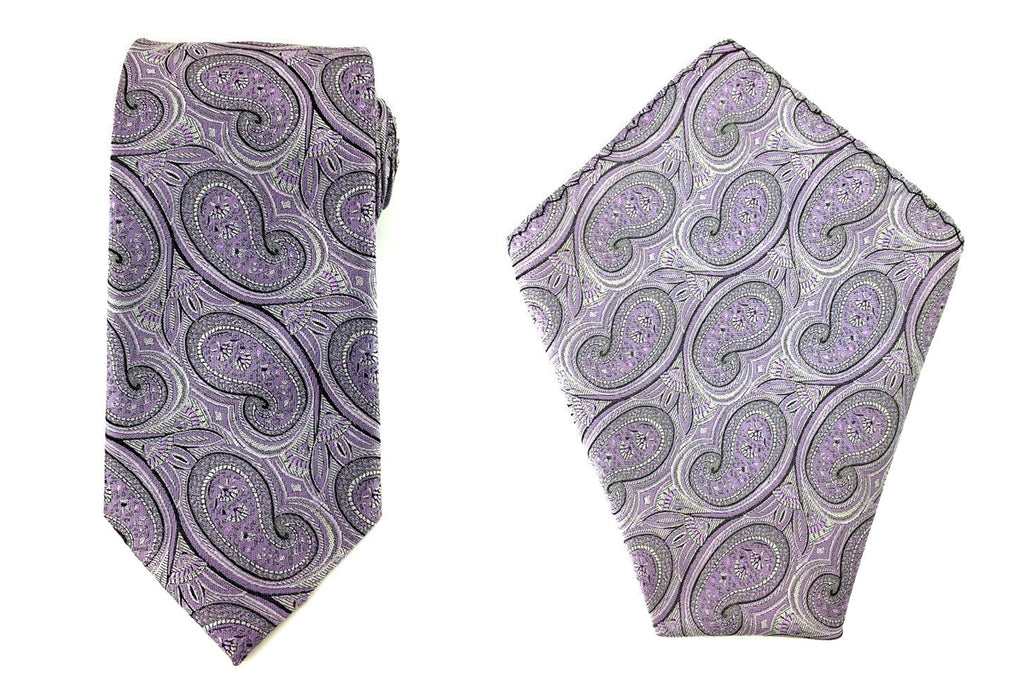 paisley necktie pocket square