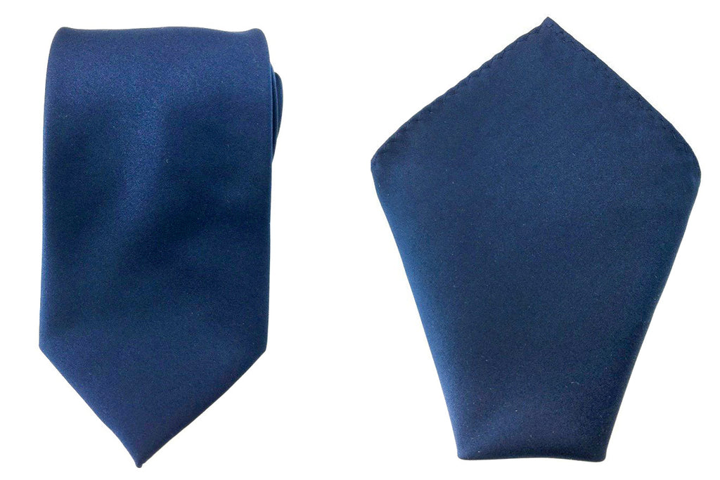 plain necktie pocket square