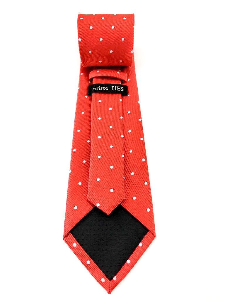 white dotted ties