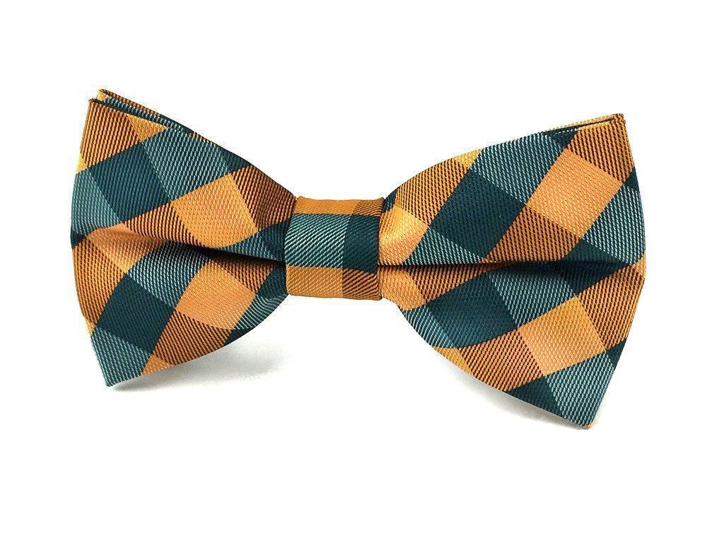 orange gingham bow tie