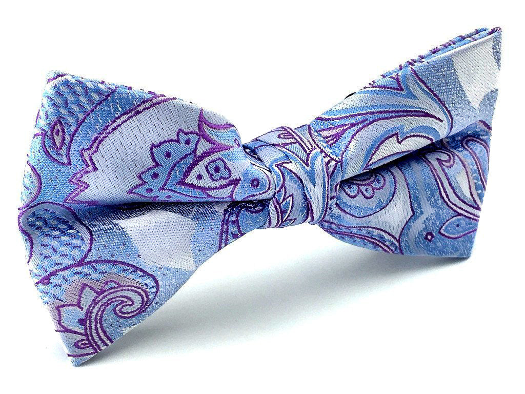 blue pre-tied bowtie