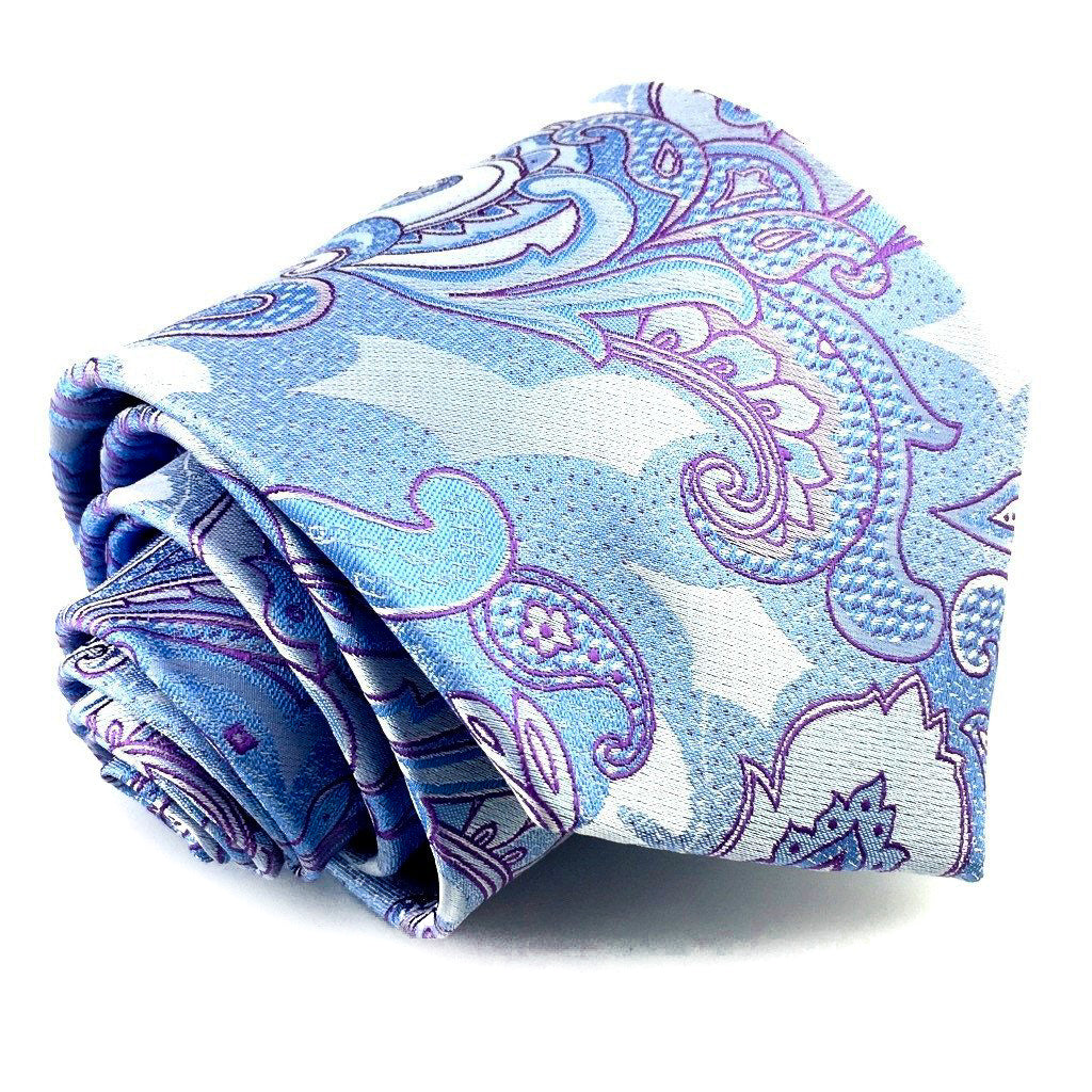 blue paisley necktie