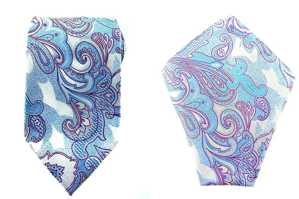 paisley necktie pocket square