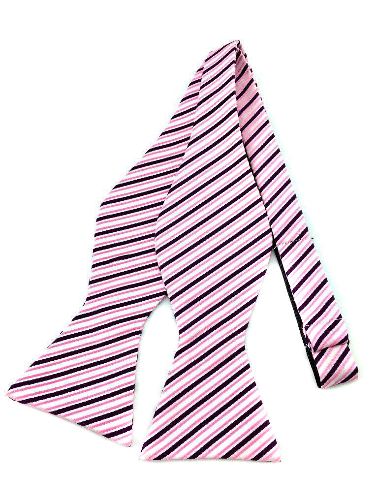 self-tied stripe bowties