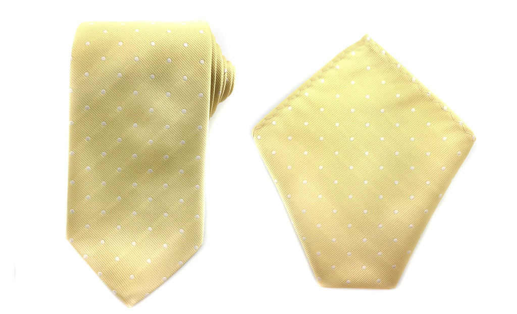polka necktie hankie set