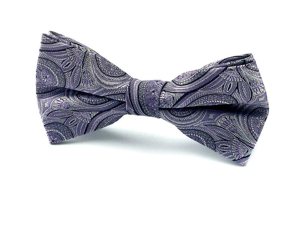 purple paisley bow ties