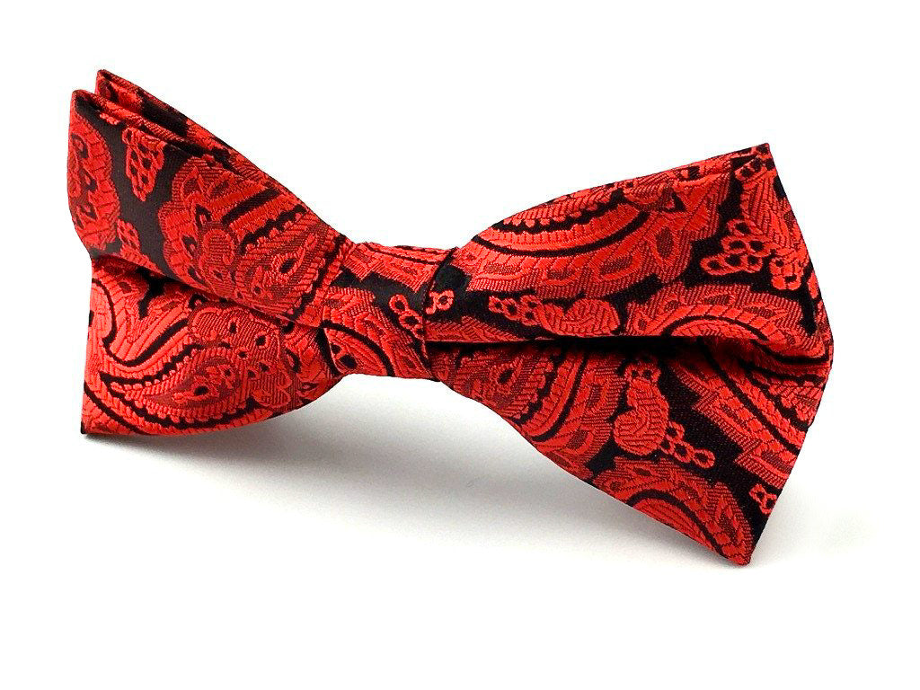 red paisley bowtie
