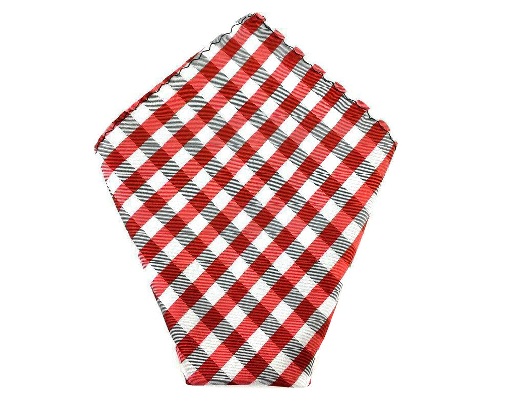 red checkered pocket square