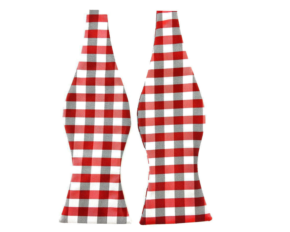 red gingham bow ties