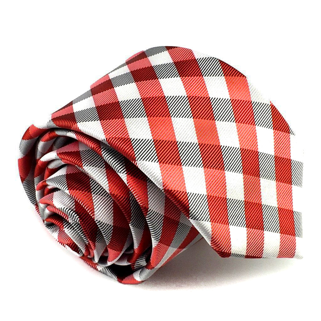 red check slim ties