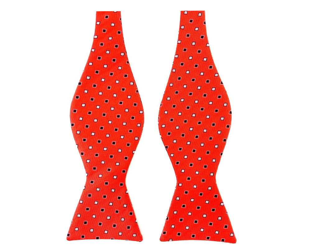 red self-tie bowties