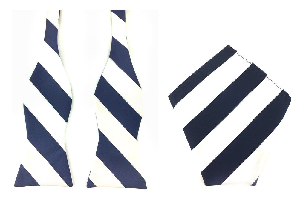 striped self bowtie hankies