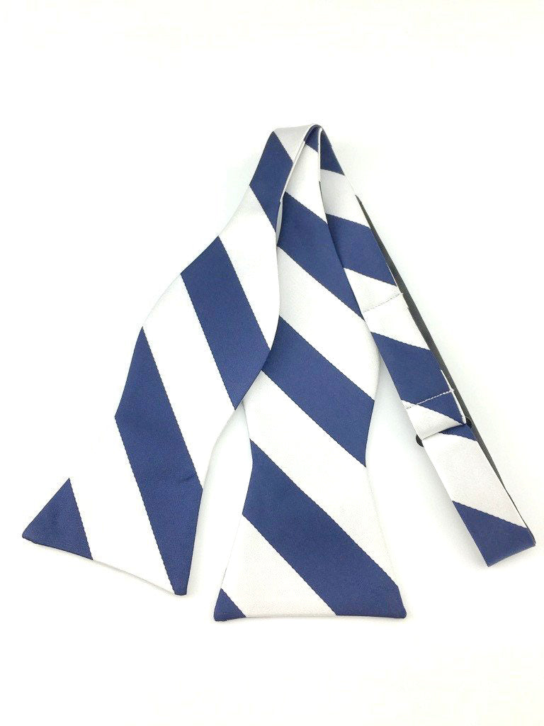 wedding stripe self-tied bowtie