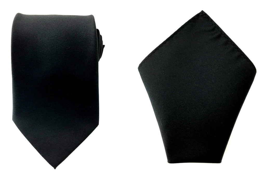 simple black necktie handkerchief