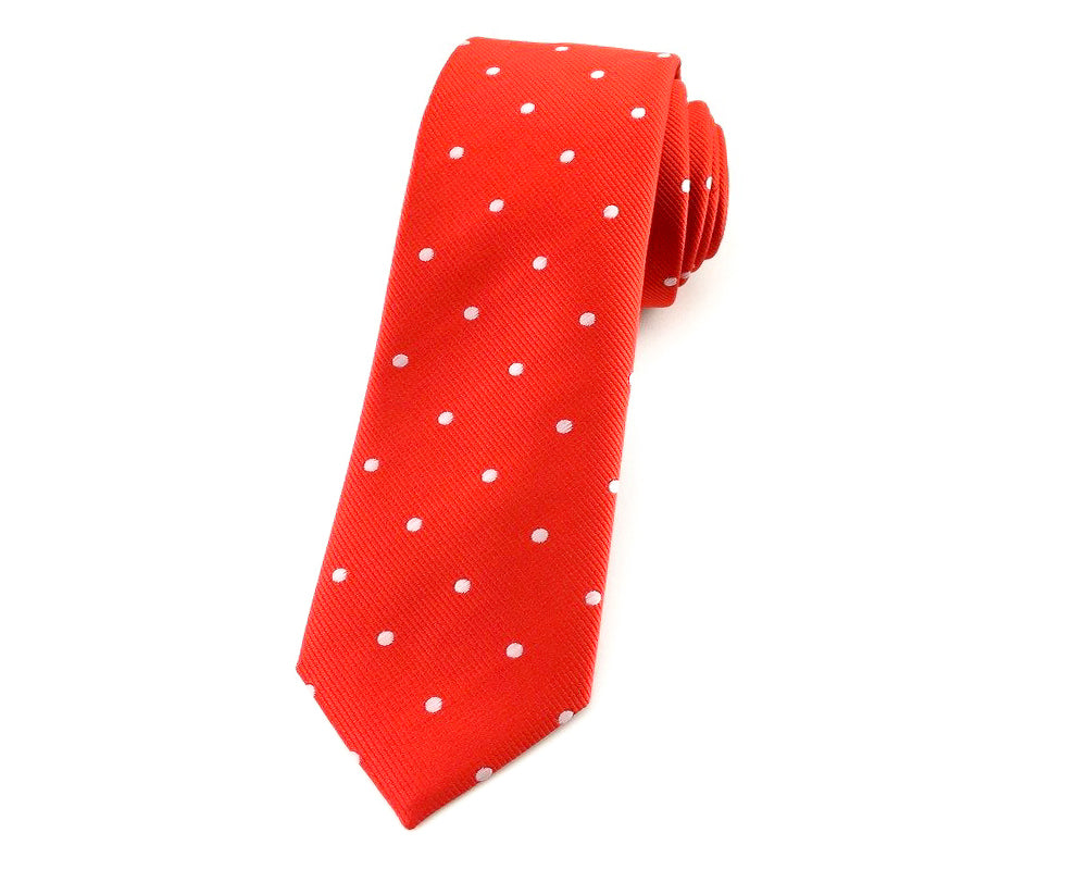 polka dots slim necktie