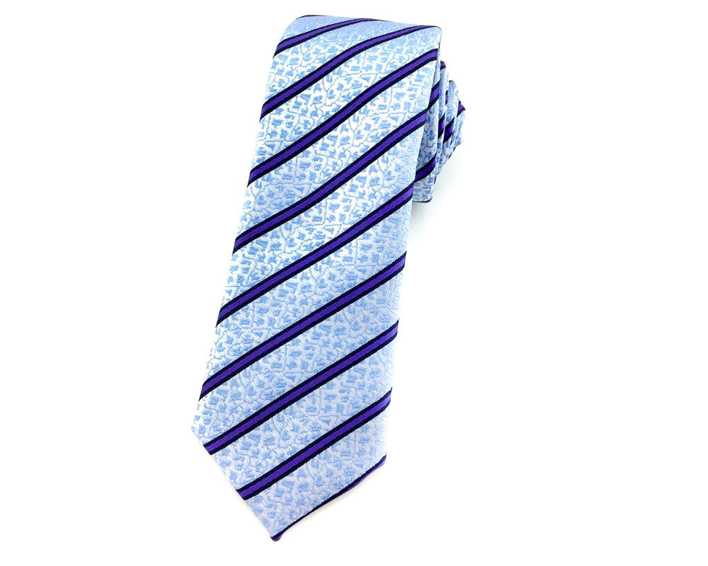 violet stripe skinny tie