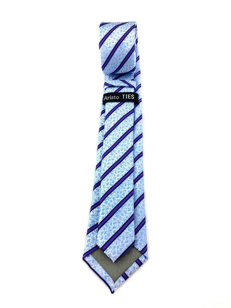 purple stripe grooms tie