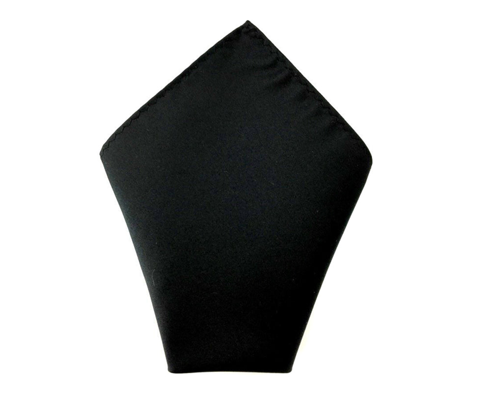 black pocket square for him