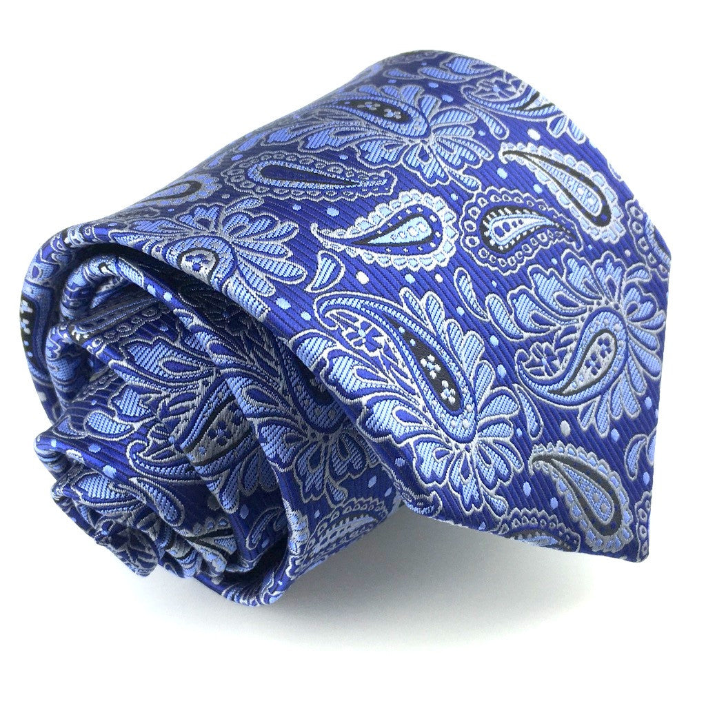 Blue Pattern Paisley Necktie