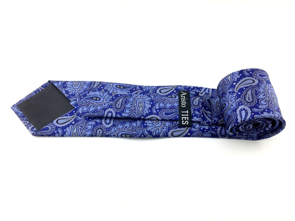 Blue Pattern Paisley Necktie