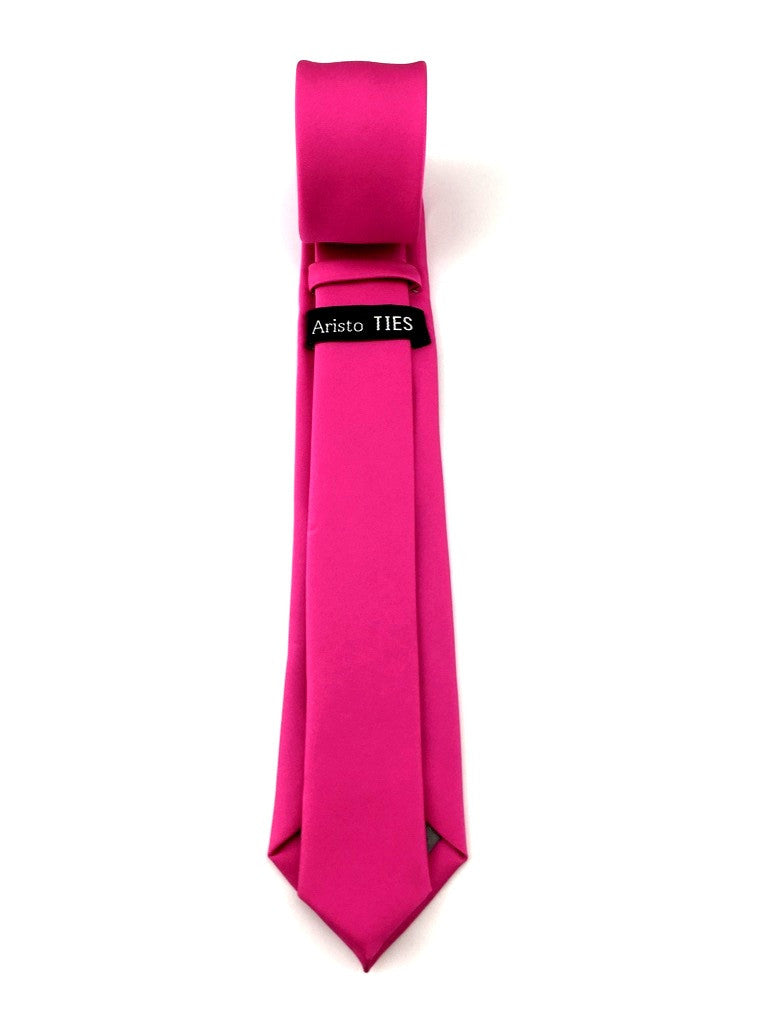 Bright Pink Skinny Tie